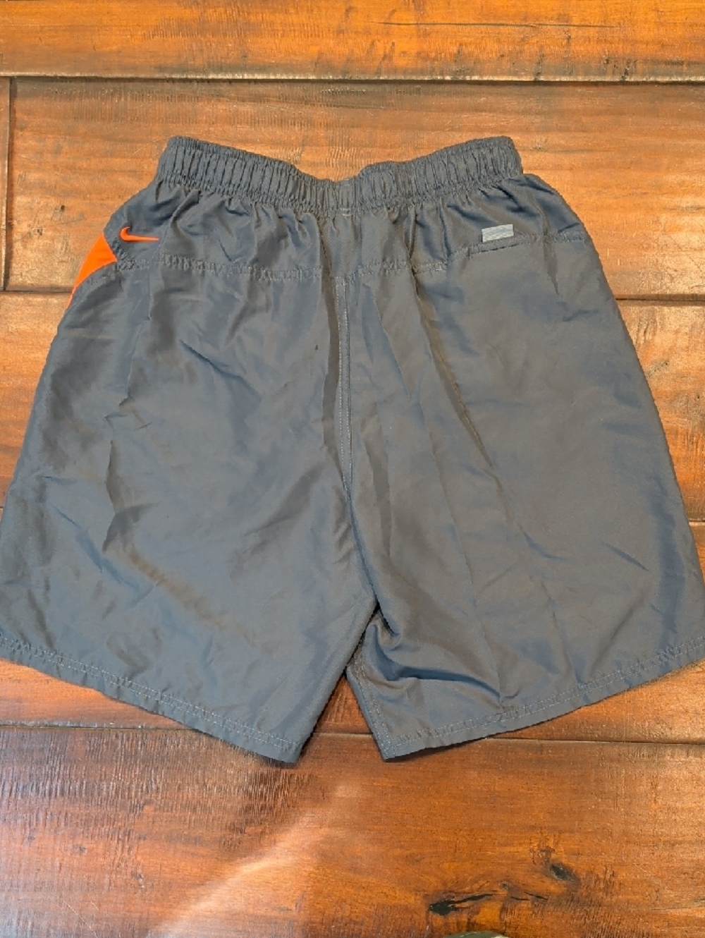 Nike Men’s Gray Athletic Shorts with Orange Accents - Picture 5 of 9